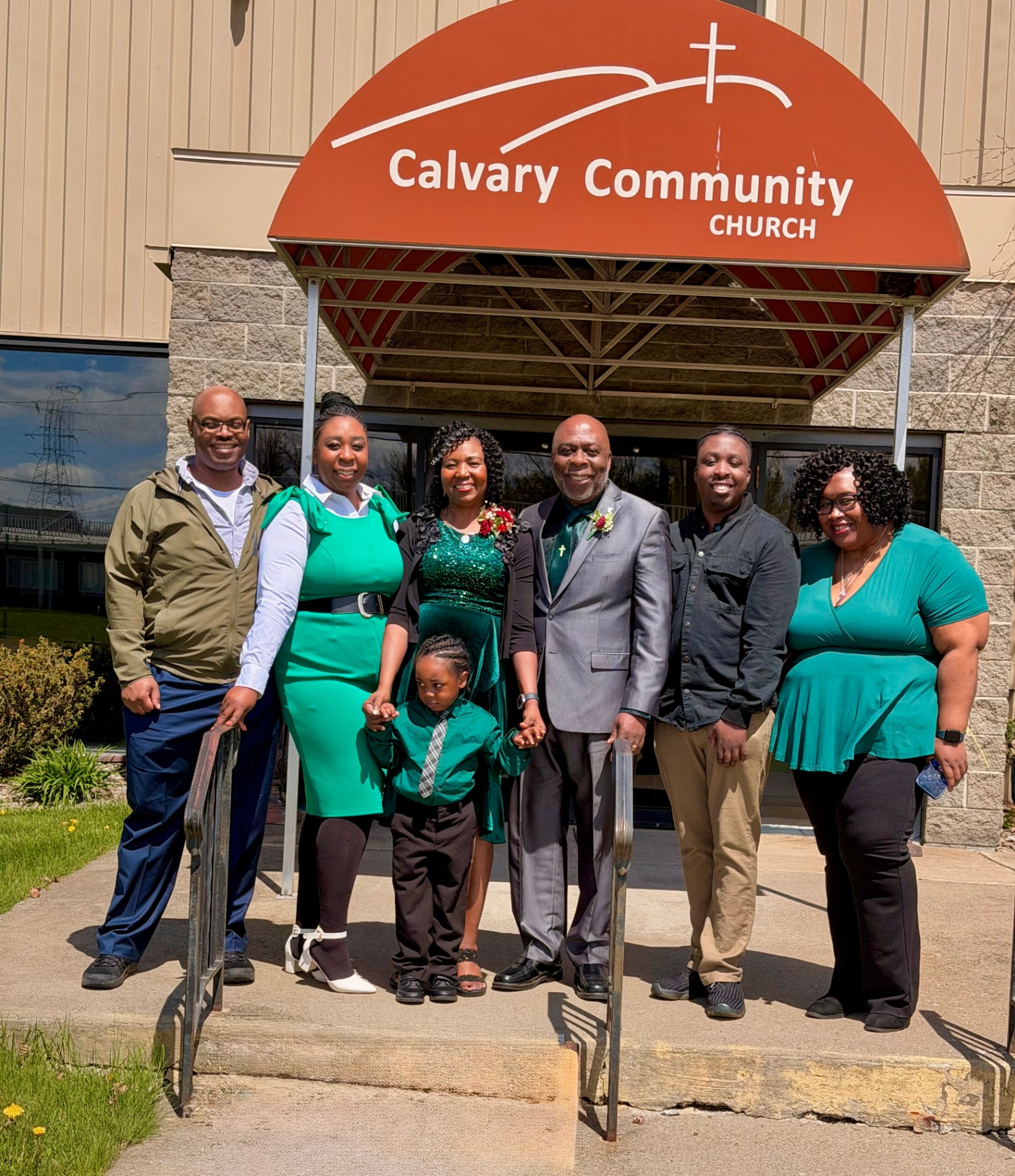 Pastor Griffin and family at Calvary Community Church